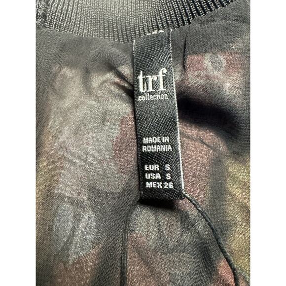 Zara TRF Floral Brocade Mini Dress Sz S Retro 70s Mod Urban Boho Tapestry Artsy - Picture 7 of 8